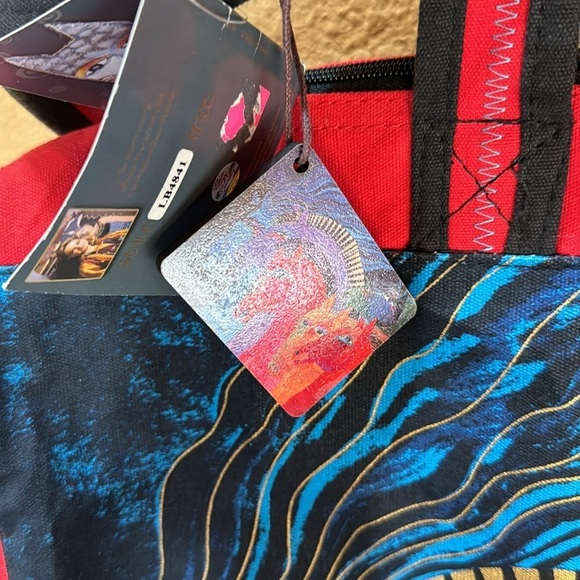 Laurel Burch Wild Horses of Fire Medium Tote Bag - Picture 3 of 10